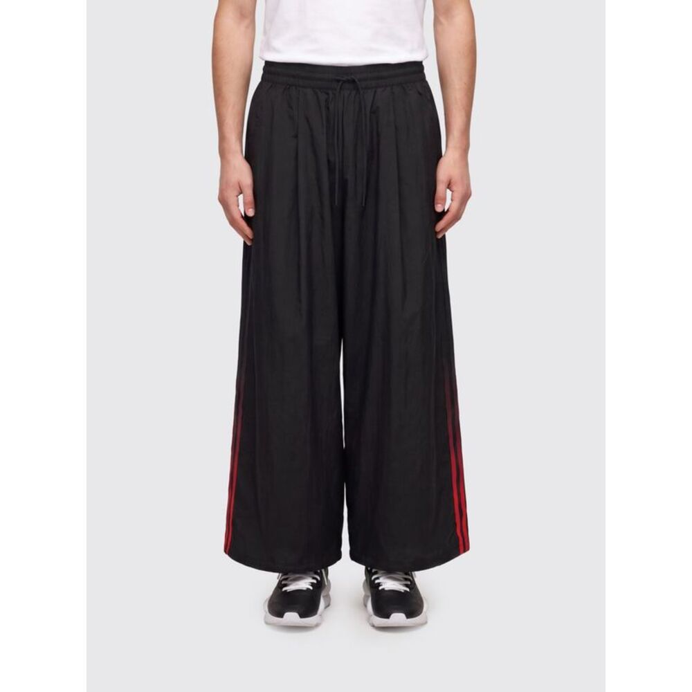 Y-3 Men Wide-Leg Technical Fabric Trousers Y-3 With Drawstring Waist